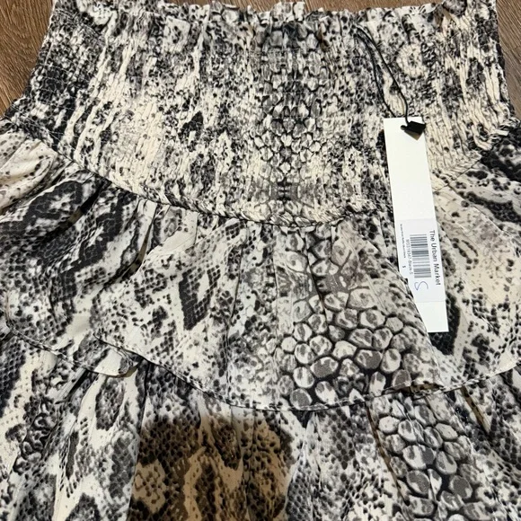 Mustard Seed Snake Print Ruffle Skort - Picture 3 of 6